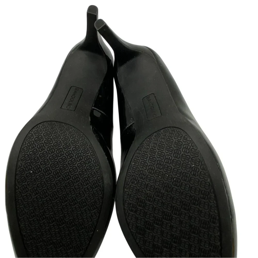 Bandolino Braina Black Patent Peep Toe Heels 9M 3